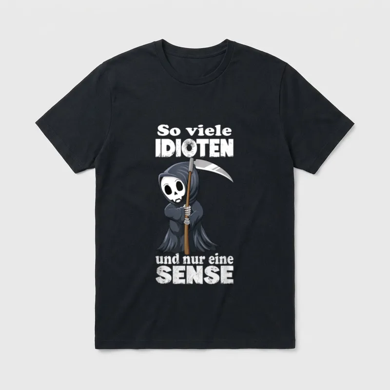So Viele Idioten Sarkasmus & Ironie T-Shirt – Klassisches T-Shirt in Schwarz