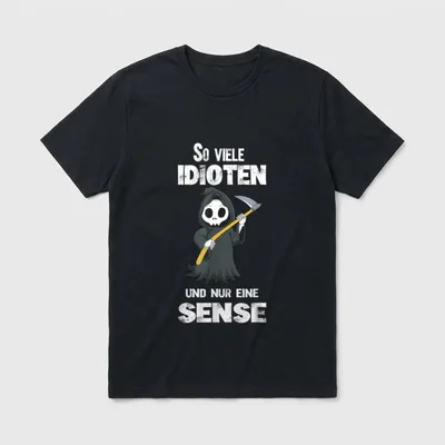 Sarkasmus Sensenmann T-Shirt – Klassisches T-Shirt in Schwarz