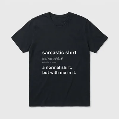 Satirical Ironical Clothing Lustiges T-Shirt – Klassisches T-Shirt in Schwarz