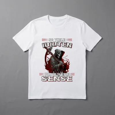 Ironie Grim Reaper T-Shirt – Klassisches T-Shirt in Schwarz