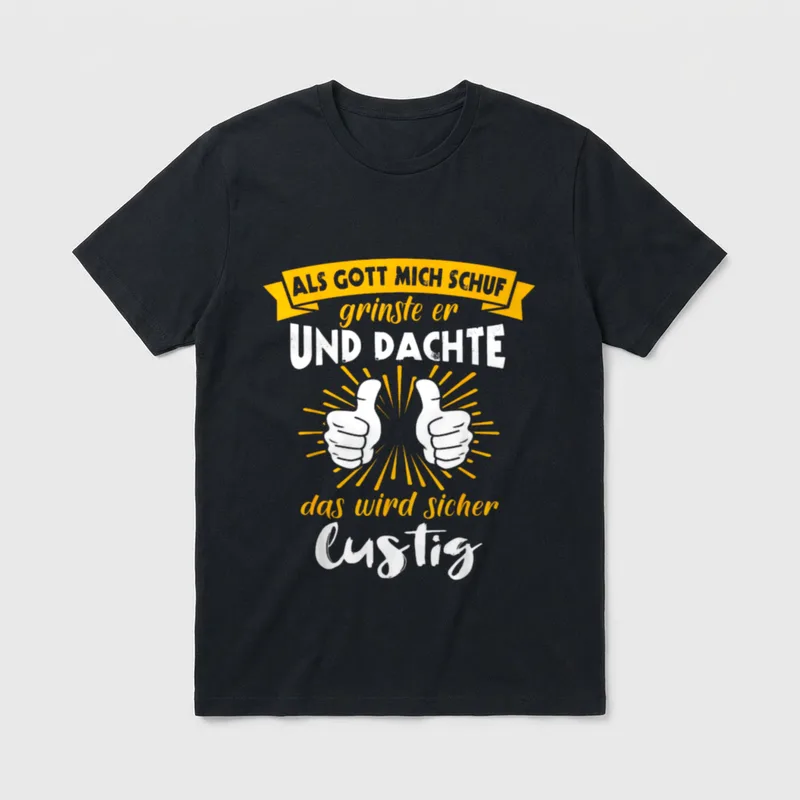 Lustige Sprüche Für Und Mit Humor T-Shirt – Klassisches T-Shirt in Schwarz