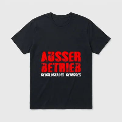 Außer Betrieb Geduldsfaden gerissen T-Shirt – Klassisches T-Shirt in Schwarz