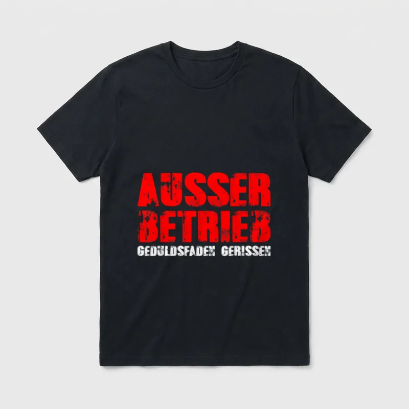 Außer Betrieb Geduldsfaden gerissen T-Shirt – Klassisches T-Shirt in Schwarz