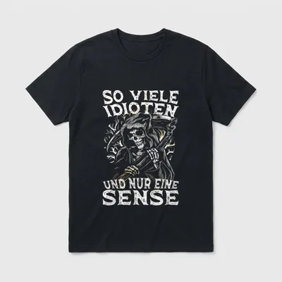 Sarkasmus Sense Spruch T-Shirt – Klassisches T-Shirt in Schwarz