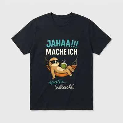 Jahaa Mache ich später Sarkasmus & Ironie T-Shirt – Klassisches T-Shirt in Schwarz