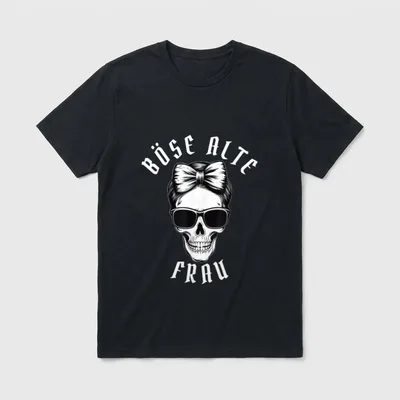 Böse alte Frau Funny T-Shirt – Klassisches T-Shirt in Schwarz