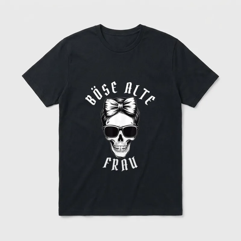 Böse alte Frau Funny T-Shirt – Klassisches T-Shirt in Schwarz