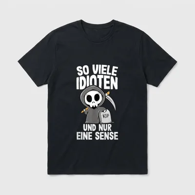 Ironie Humor T-Shirt – Klassisches T-Shirt in Schwarz