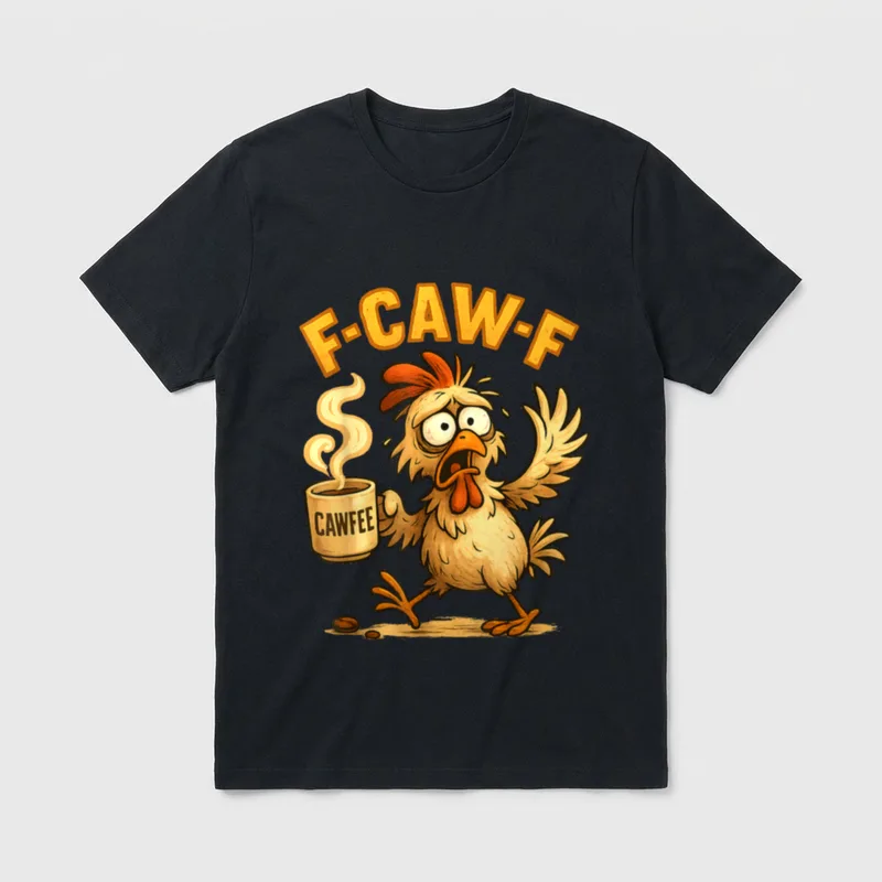 F-CAW-F Huhn Lustig Sarkasmus T-Shirt – Klassisches T-Shirt in Schwarz