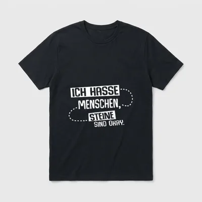 GlücksTees Sarkastisch Lustige Spruch T-Shirt – Klassisches T-Shirt in Schwarz