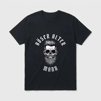 Böser alter Mann Funny T-Shirt – Klassisches T-Shirt in Schwarz