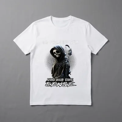 Zynisch Sensenmann T-Shirt – Klassisches T-Shirt in Schwarz