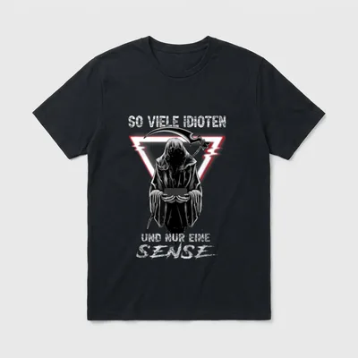 So viele Idioten T-Shirt 0166 – Klassisches T-Shirt in Schwarz