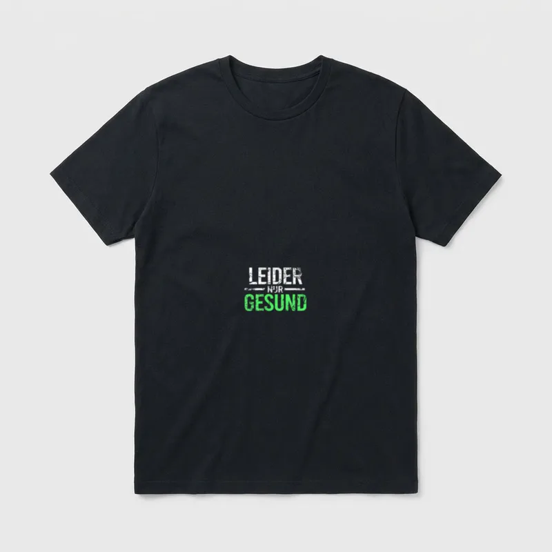 Ironie Spruch für alle gesunden T-Shirt – Klassisches T-Shirt in Schwarz