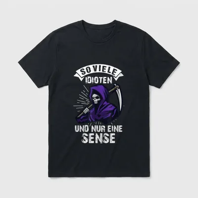 Sarkasmus Ironie So Viele T-Shirt – Klassisches T-Shirt in Schwarz
