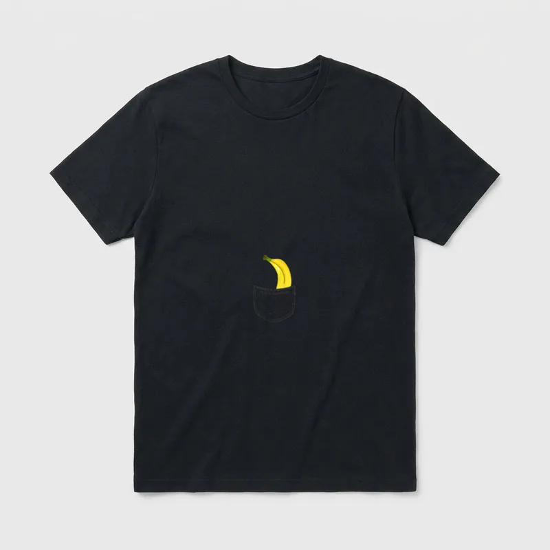 And Banana Bananen Grafik T-Shirt – Klassisches T-Shirt in Schwarz