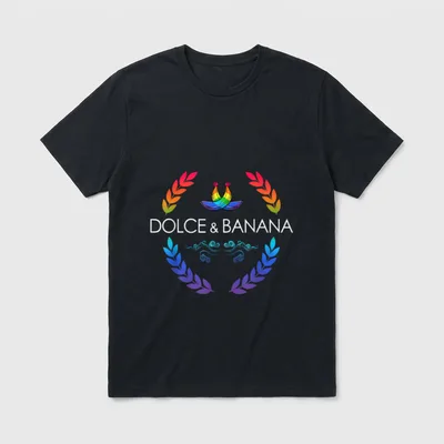 Regenbogen And Banana Bananen T-Shirt – Klassisches T-Shirt in Schwarz