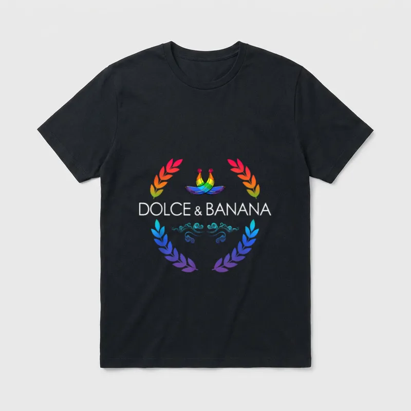 Regenbogen And Banana Bananen T-Shirt – Klassisches T-Shirt in Schwarz