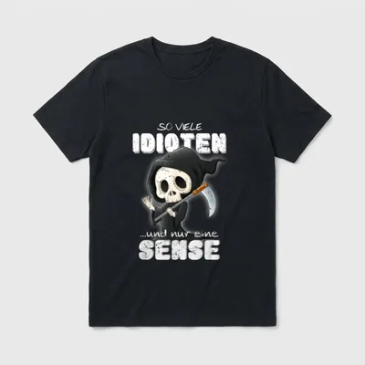 So viele Idioten aber T-Shirt – Klassisches T-Shirt in Schwarz