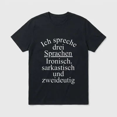 sarkastisch ironisch zweideutig Sarkasmus T-Shirt – Klassisches T-Shirt in Schwarz