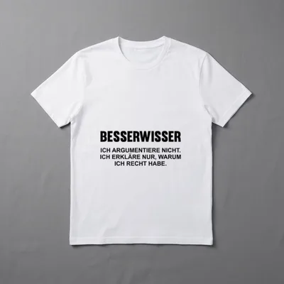 Besserwisser Spruch Spaß Ironie T-Shirt – Klassisches T-Shirt in Schwarz