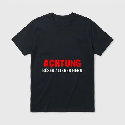 Böser Älterer Herr ACHTUNG T-Shirt – Klassisches T-Shirt in Schwarz