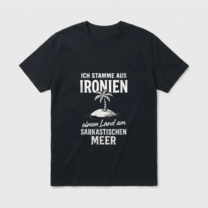 Ironien Sarkastisches Meer Spruch T-Shirt – Klassisches T-Shirt in Schwarz