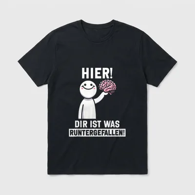 Hier Dir Ist Was Sarkasmus & Ironie T-Shirt – Klassisches T-Shirt in Schwarz