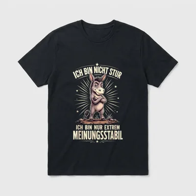 Stur oder Stabil T-Shirt – Klassisches T-Shirt in Schwarz