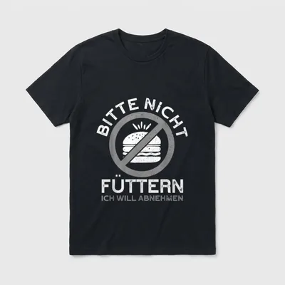 Bitte nicht füttern ich T-Shirt – Klassisches T-Shirt in Schwarz