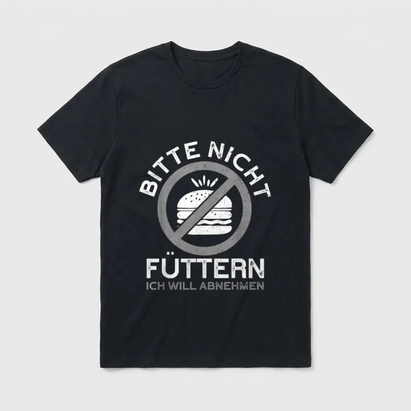 Bitte nicht füttern ich T-Shirt – Klassisches T-Shirt in Schwarz