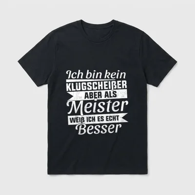 Meisterprüfung Spruch Handwerk Meister T-Shirt – Klassisches T-Shirt in Schwarz