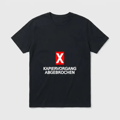 KAPIERVORGANG ABGEBROCHEN lustiger Spruch T-Shirt – Klassisches T-Shirt in Schwarz