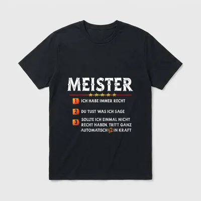 Lustiges Meister Handwerker Meisterprüfung T-Shirt – Klassisches T-Shirt in Schwarz