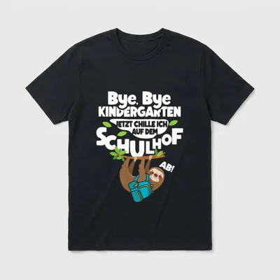 Schulkind Lustiges Faultier Spruch T-Shirt – Klassisches T-Shirt in Schwarz