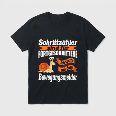 Lustiger Schnecken Spruch Anti T-Shirt – Klassisches T-Shirt in Schwarz
