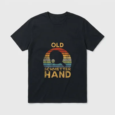 Tischtennis Spieler Old Schmetterhand T-Shirt – Klassisches T-Shirt in Schwarz
