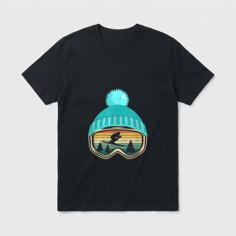 Skifahren Ski Skifahrer lustiges T-Shirt – Klassisches T-Shirt in Schwarz