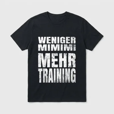 Lustige Weniger Mimimi Mehr T-Shirt – Klassisches T-Shirt in Schwarz
