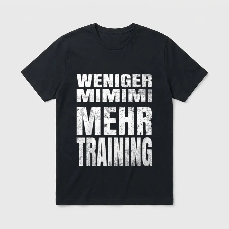 Lustige Weniger Mimimi Mehr T-Shirt – Klassisches T-Shirt in Schwarz