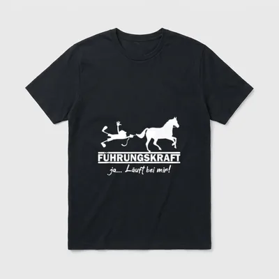 Führungskraft Pferd lustiger Reitsport T-Shirt – Klassisches T-Shirt in Schwarz