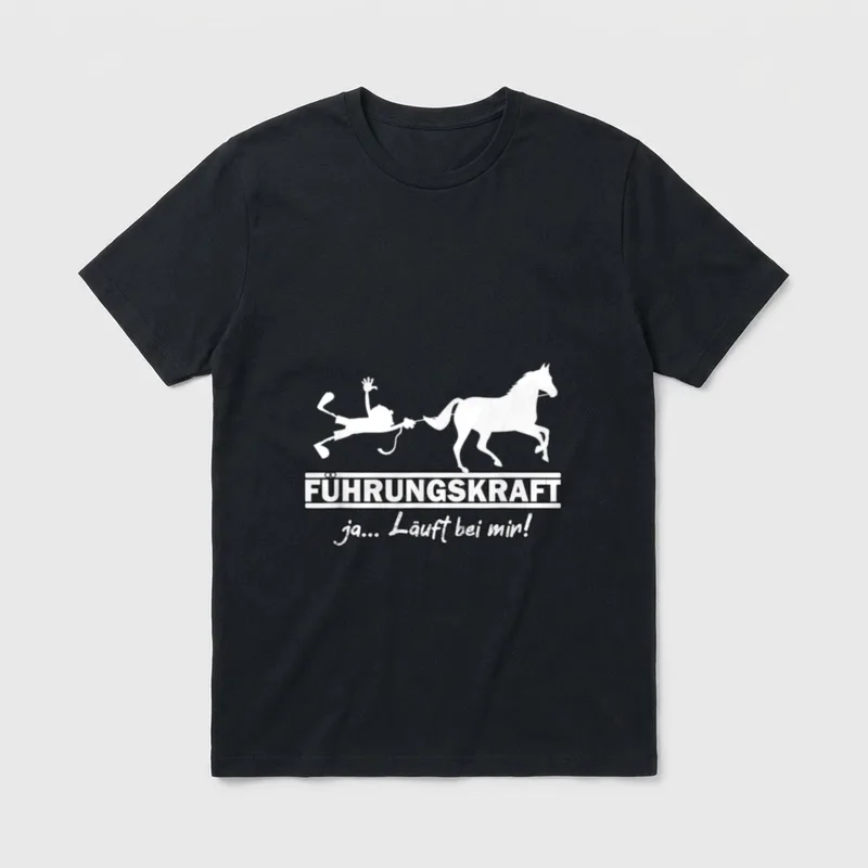 Führungskraft Pferd lustiger Reitsport T-Shirt – Klassisches T-Shirt in Schwarz
