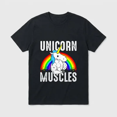 Unicorn Muscles Body Building T-Shirt – Klassisches T-Shirt in Schwarz
