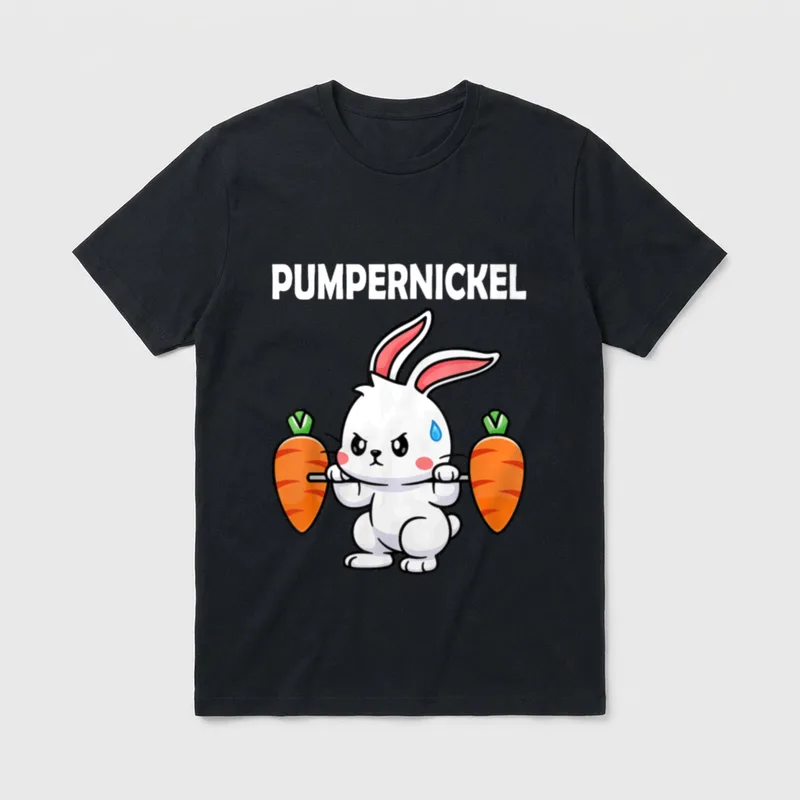 Pumpernickel Krafttraining Lustige Hase T-Shirt – Klassisches T-Shirt in Schwarz