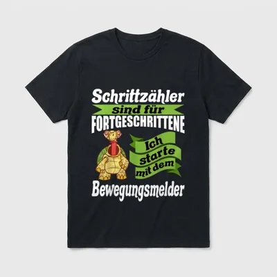 Lustiger Schildkröten Spruch Laufen T-Shirt – Klassisches T-Shirt in Schwarz