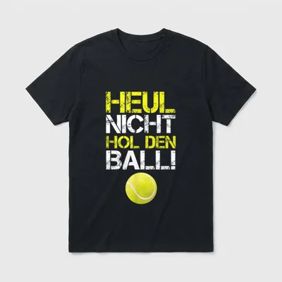 Lustiges Tennisspieler Tennis Tennisball T-Shirt – Klassisches T-Shirt in Schwarz