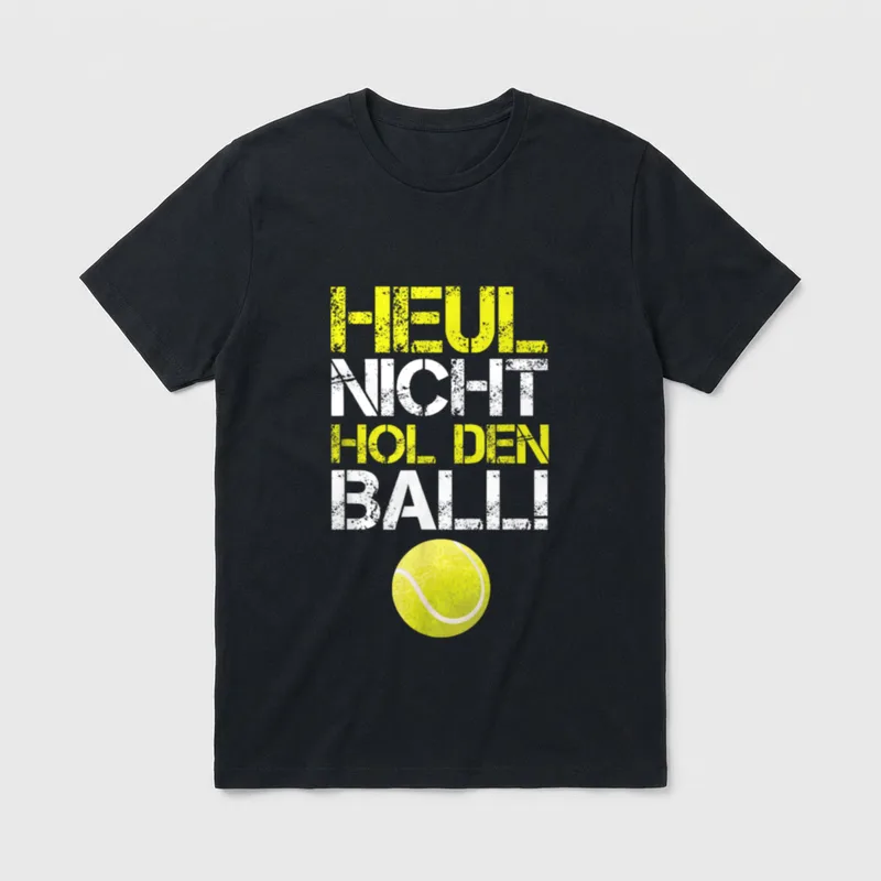 Lustiges Tennisspieler Tennis Tennisball T-Shirt – Klassisches T-Shirt in Schwarz