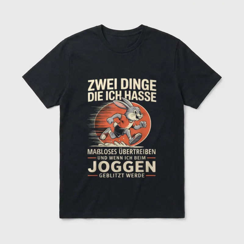 Lustig Fitness Spruch Joggen T-Shirt – Klassisches T-Shirt in Schwarz
