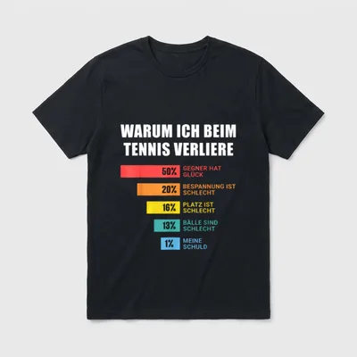 Tennisspieler und Liebhaber|Tennis lustiges T-Shirt – Klassisches T-Shirt in Schwarz