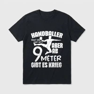 Handballer Sind Lieb Lustiger T-Shirt – Klassisches T-Shirt in Schwarz